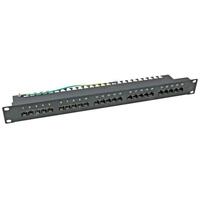 EFB Patchpanel 25xRJ45 8/4 1HE ISDN, schwarz, Cat. 3