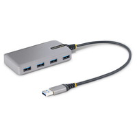 StarTech.com 4-Port USB Hub, USB 3.0 5Gbps, Bus Powered USB-A naar 4x USB-A Hub met Optionele Extra Power Input, Compacte Desktop/Laptop USB Hub, 30cm Kabel, USB 3.0 Expansion Hub