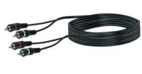 Schwaiger 3m 2 x RCA m/m audio kabel Zwart