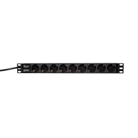 LogiLink PDU9C01 power distribution unit (PDU) 9 AC outlet(s) 1U Black