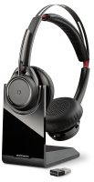 POLY Voyager Focus UC B825 Headset Draadloos Hoofdband Kantoor/callcenter Bluetooth Oplaadhouder Zwart