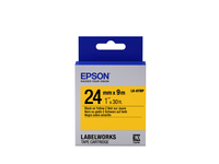 Epson LK-6YBP - Couleur Pastel - Noir sur Jaune - 24mmx9m
