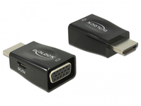 DeLOCK 65902 cambiador de género para cable HDMI A VGA Negro