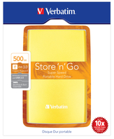 Verbatim Store'n'Go 500GB USB 3.0 disque dur externe 500 Go Jaune
