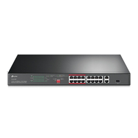 TP-Link TL-SL1218P switch di rete Non gestito Gigabit Ethernet (10/100/1000) Supporto Power over Ethernet (PoE) 1U Nero