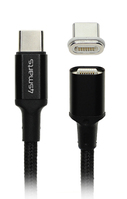 4smarts 4S468525 USB Kabel 1,8 m USB C Schwarz