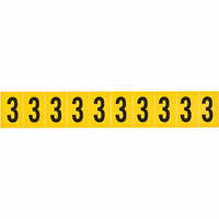 Brady 1530-3 printer label Black, Yellow Self-adhesive printer label