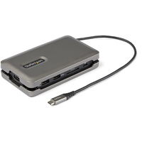 StarTech.com USB C Multiport Adapter, USB C naar 4K 60Hz HDMI 2.0, 2-Port 10Gbps USB Hub, 100W Power Delivery Pass-through, GbE, SD/MicroSD, USB Type-C Mini Dock, 25.4cm Kabel