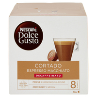 Nescafé Dolce Gusto Cortado Decaffeinato Cápsula de café Tueste medio 16 pieza(s)