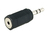 Microconnect AUDALX tussenstuk voor kabels 3.5mm 2.5mm Zwart