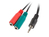 Lanberg AD-0023-BK kabel audio 0,2 m 3.5mm 2 x 3.5mm Czarny