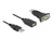 DeLOCK 61506 tussenstuk voor kabels USB A RS-232 Zwart