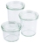 Weck Sturzglas 370 ml, 6 Stück Weck® Sturzglas mit Glasdeckel, ideal für Buffets
