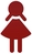 HEWI Symbol Frau 801.91.020 selbstklebend rubinrot