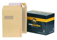 New Guardian Board Backed Envelope C4 Peel and Seal Window Power-Tac 130gsm Manilla (Pack 125)
