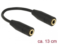 Adapter Audio Klinke 3,5 mm 4 Pin Buchse > Buchse 13 cm, Delock® [65896]