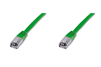 DIGITUS CAT 5e SF-UTP patch cable. Cu AWG 26/7. Color green. Length 1m