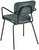 Stuhl Tolo; 55x53x81 cm (BxTxH); Sitz rauchblau, Gestell schwarz; 2 Stk/Pck