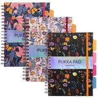 Pukka Bloom B5 Hardback Project Book Assorted Designs (Pack 3) 9494-BLM(ASST)