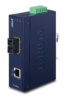 IP30 Slim type Industrial Fast Ethernet Media Converter SC MM (-40 to 75 degree C) Netwerkmediaconverters