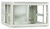 6U witte wandkast (kantelbaar) met glazen deur 600x600x368mm