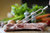 STUBAI Küchengabel | 140 mm | Fleischgabel aus einem Stück im Gesenk geschmiedet, aus Edelstahl, rostfrei, spülmaschinenfest, blauer Griff