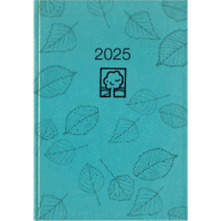 Taschenkalender 610 Recycling 10,2x14,2cm 7 Tage/6 Seiten türkis 2025