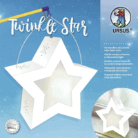 Laternen-Bastelset Twinkle Star 300g/qm 19,3x18,3x8cm weiß