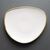 Olympia Kiln Triangular Plate Chalk in White - Dishwasher Safe - 6 Pack - 230 mm