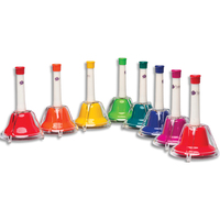 FUZEAU Jeu diatonique de 8 cloches accordées, à partir de 3 ans, cloches 2/1 à secouer ou frapper - produit supprimé à épuisement du stock