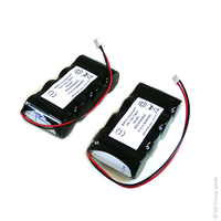Pack(s) Batterie eclairage secours 2 packs 4x SC VNT 4S1P ST1 4.8V 1.6Ah JST