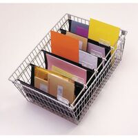 Concertina files for mailroom trolley with comfort grip handles