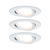 3er-Set LED Einbauleuchten-Set NOVA COIN, IP23, rund, Ø 8.4cm, schwenkbar, 230V, inkl. 6.5W 2700K 460lm 100°, Weiß matt