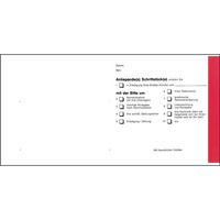 SoldanPlus Übersendungszettel, Einzelblatt, Grußformel ohne Berufsbezeichnung
