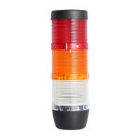 127419 Stex24 Signalsäule weiß-gelb-rot, 70mm, 24V AC/DC, LED-Blinklicht SS70-OB3/24 118