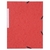 Lyreco 3 pólyás gumis mappa, A4, piros, 10 darab/csomag
