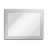 Duraframe® Info Frames / Magnet Frames / Self-adhesive Cover with Magnetic Frame | silver A6 self-adhesive 2 pieces