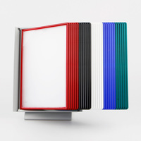 Flip Display System / Price List Holder / Desktop Flip Display Stand "QuickLoad" | 6x each of red, blue, green, white and black 30
