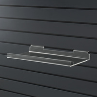 FlexiSlot® Tray "Tulipa" / Acrylic Shelf for Slatwall System | 400 mm 200 mm