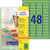 Farbige Etiketten, ablösbar, A4, 45,7 x 21,2 mm, 20 Bogen/960 Etiketten, grün