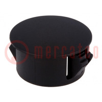 Stopper; polyamide; Wall thick: 3.3mm; Øhole: 17mm; H: 10.3mm; black