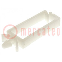 Snap handle; polyamide; natural; UL94V-2; Mounting hole: Ø4.8mm