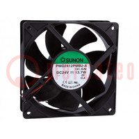 Fan: DC; axial; 24VDC; 120x120x38mm; 288.82m3/h; 51dBA; Len: 300mm