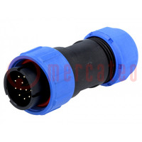 Spina; SP21; maschio; PIN: 12; IP68; 7÷12mm; 5A; saldatura; 400V