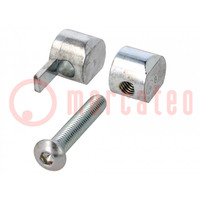 Mounting coupler; for profiles; Width of the groove: 8mm