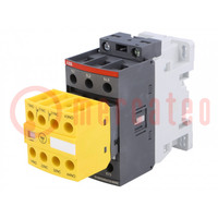 Contactor: 3-pole; NO x3; Auxiliary contacts: NC x2,NO x2; 38A