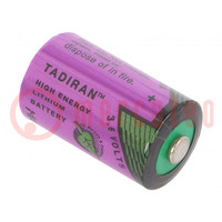 Battery: lithium (LTC); 3.6V; 1/2AA; 1200mAh; non-rechargeable