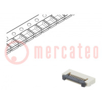 Connector: FFC/FPC; horizontal; PIN: 10; ZIF; SMT; 500mA; tinned