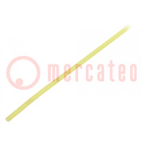 Insulating tube; silicone; yellow; Øint: 1.5mm; Wall thick: 0.4mm