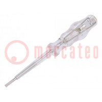 Voltage tester; insulated; slot; 3,0x0,5mm; Blade length: 65mm